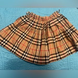 Burberry Kids Plaid Skirt - Beige and Red